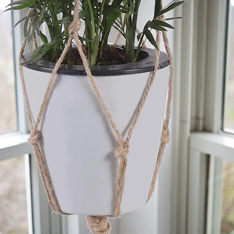 Hanging Flower Pot Net Planters for Hanging – Woven Plant Holder for Gardening, Planter Hanger Rack