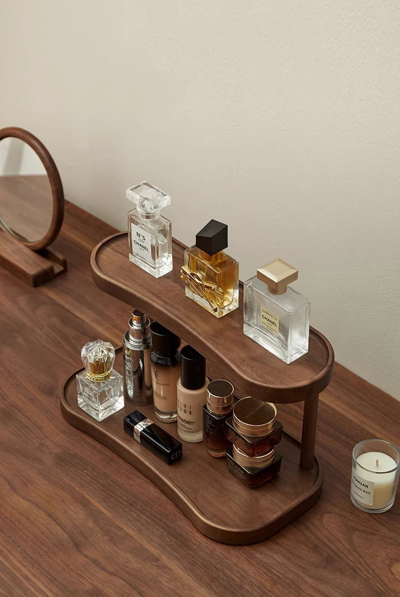 2-Tier Bamboo Vanity & Coffee Bar Organizer