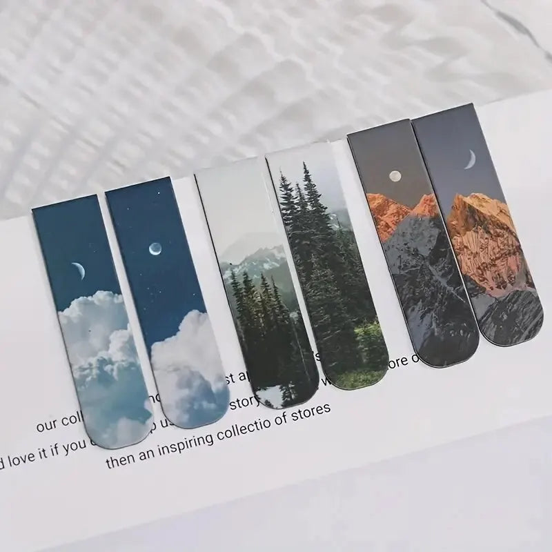 Forest Landscape Magnetic Bookmark Set
