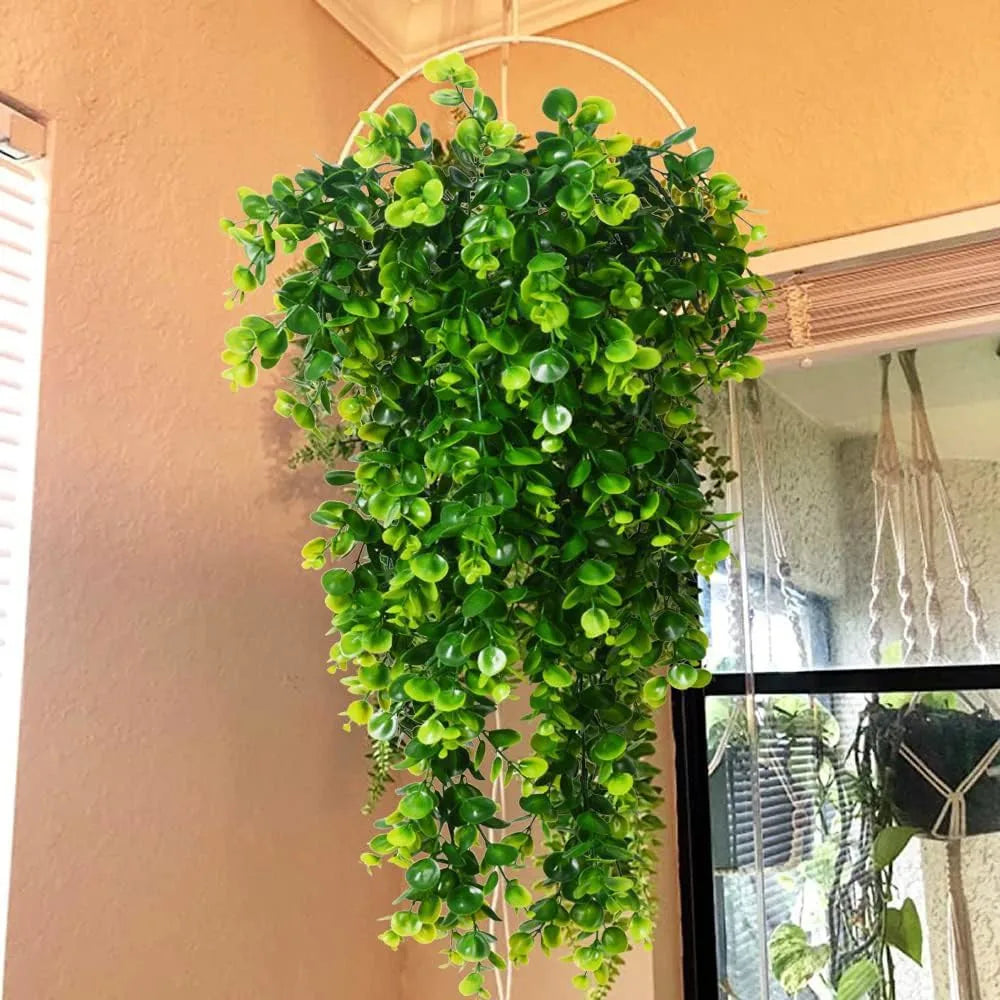 5 Heads 45 Mesh Artificial Plastic Plants Fern Vine – Hot Sale Festival Wreath, Wedding, Home Garden Wall DIY Archway Decoration