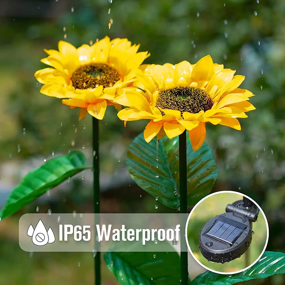 LED Solar Sunflower Outdoor Lawn Light – IP65 Waterproof Pathway,Yard & Garden Decoration Solar Flowers Lamp