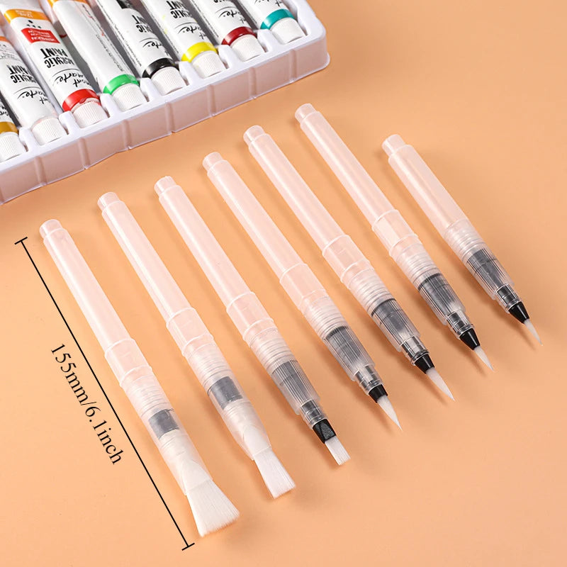 3/7pcs Watercolor Brush Set Soft Water Coloring Pen Paint Brushes For Beginner Art Drawing  Painting