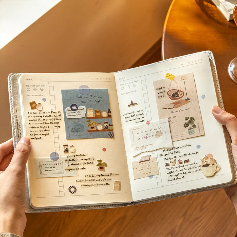 Journal GO 20pcs Time with You Note Pads Creative Warm Journaling Scrapbook Decorative Material Paper Stationery Notes