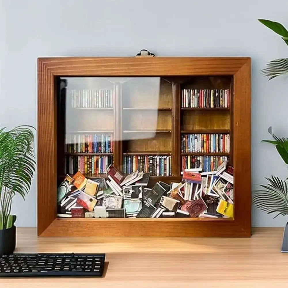 Bookshelf Decor Anxiety Bookshelf Home Desktop Decoration Fidget Toys Bookshelf Sensory Toys Handmade Wooden