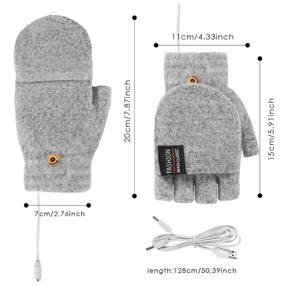 Electric USB Heated Winter Gloves