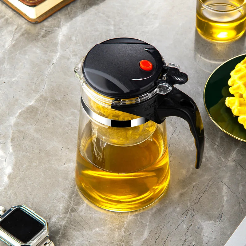 Heat-Resistant Glass Teapot with Built-In Infuser – Perfect for Loose Leaf & Blooming Teas