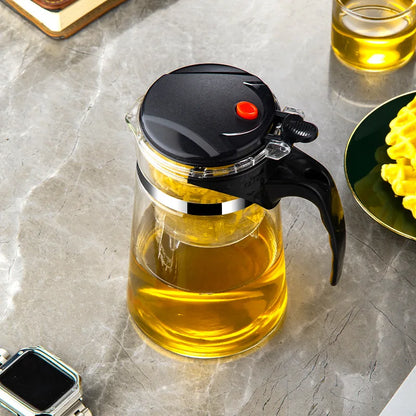 Heat-Resistant Glass Teapot with Built-In Infuser – Perfect for Loose Leaf & Blooming Teas