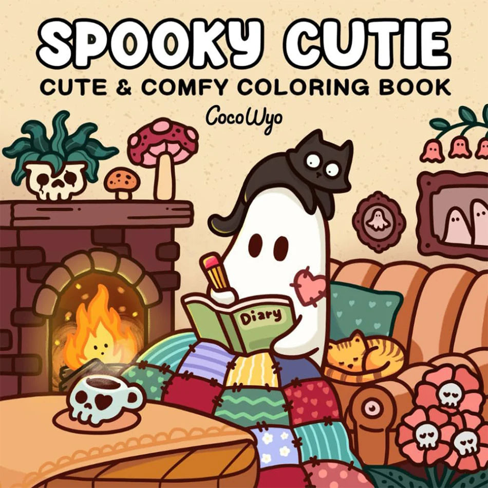 Cozy Friends Halloween Coloring Book for Adults & Teens
