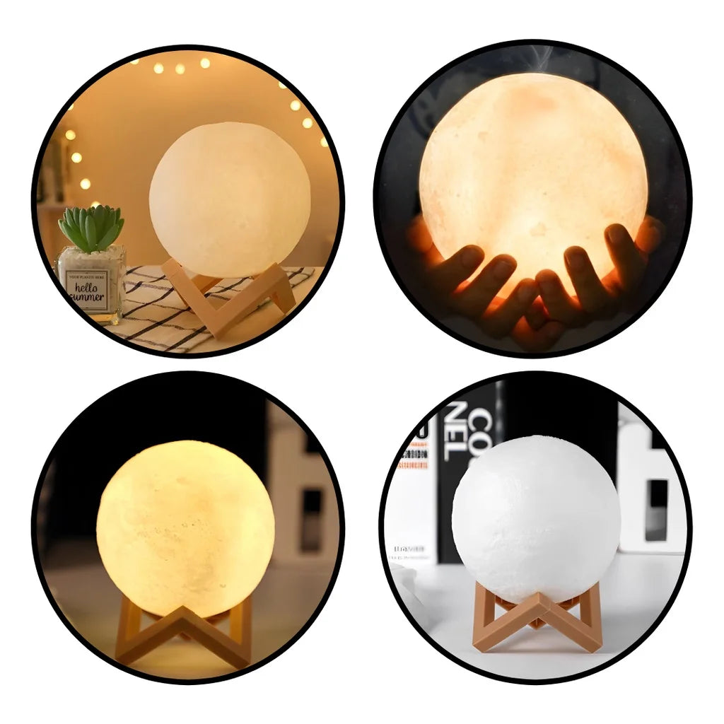 Moon Lamp LED Night Light with Stand