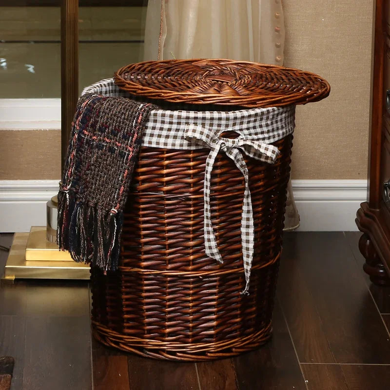 Large Rattan Laundry & Storage Basket