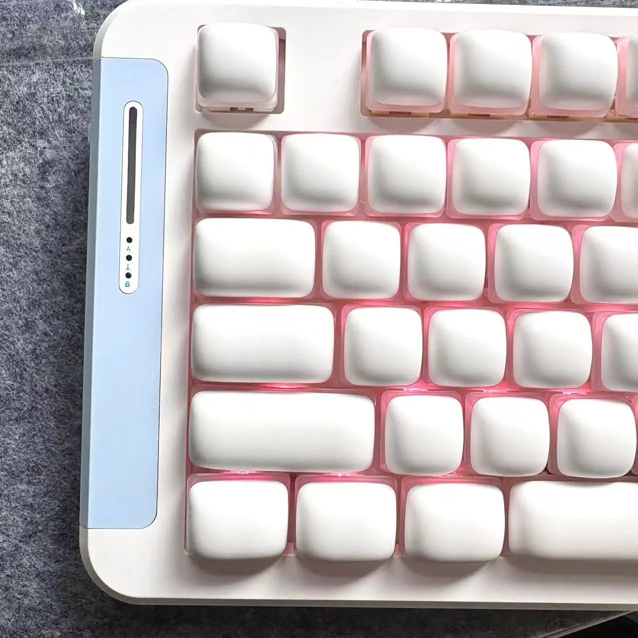 140 Keys Cute Keycaps Cat MOG Keycaps PBT Pink Keys Gift for Girl Cute New Square Thermal Sublimation Mechanical Keyboard 6.25U