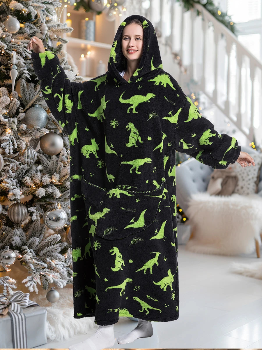 Wearable Sherpa Fleece Blanket Hoodie