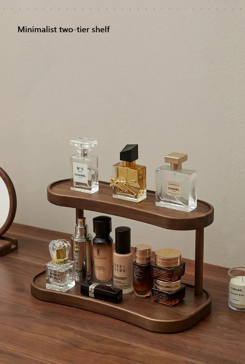 2-Tier Bamboo Vanity & Coffee Bar Organizer