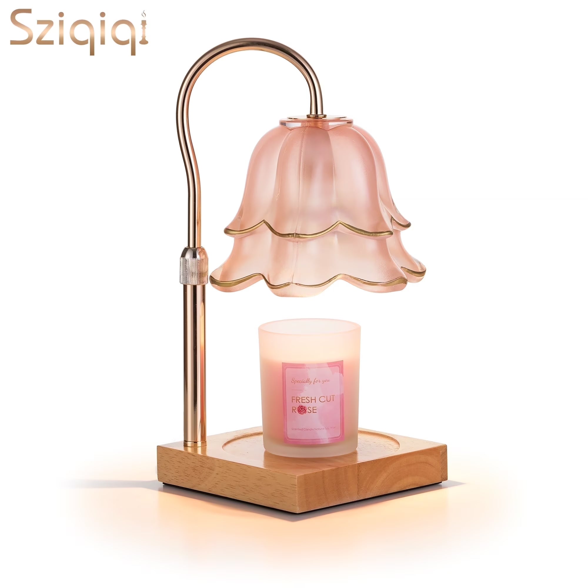 Pink Flower Candle Warmer Lamp with Scented Candles: Wax Melt Warmer with Timer, Perfect Mother’S Day, Valentine’S Day, or Birthday Gift for Women, Mom, and Home Decor