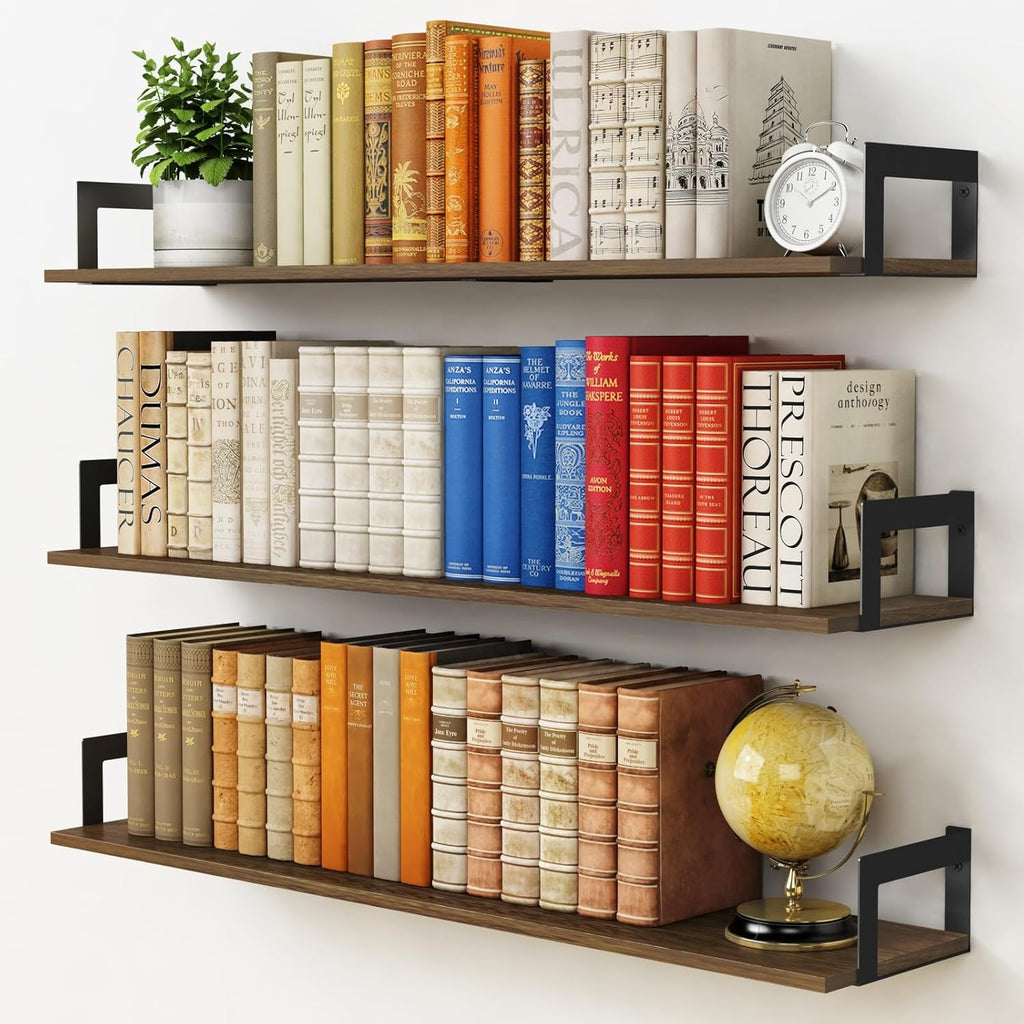 Floating Shelves for Wall 36 Inches Long 8 Inch Deep, Large Wall Book Shelves Fo
