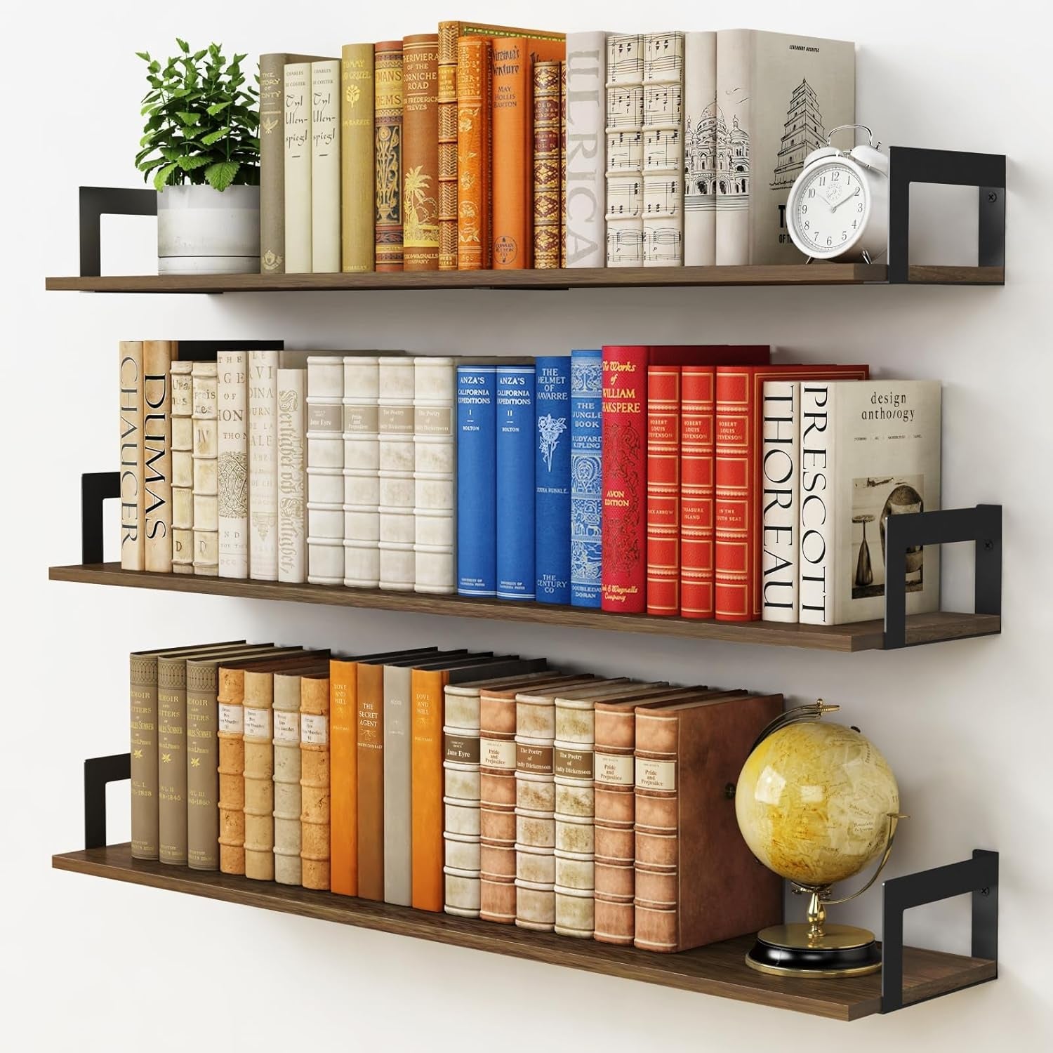Floating Shelves for Wall 36 Inches Long 8 Inch Deep, Large Wall Book Shelves Fo