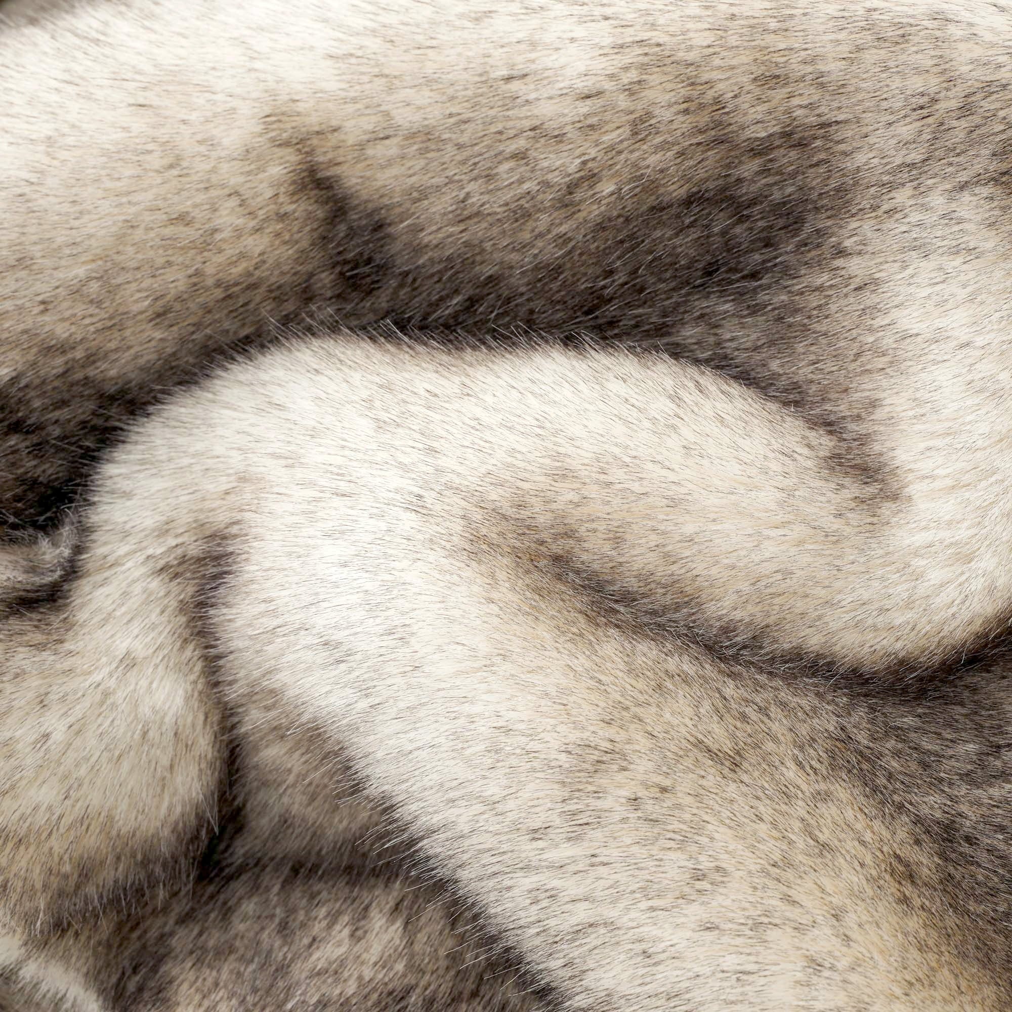 Luxury Cream Faux Fur Throw Blanket,Large Mink Fur Blanket,Soft Fuzzy Thick Fur Throw,60"X80"