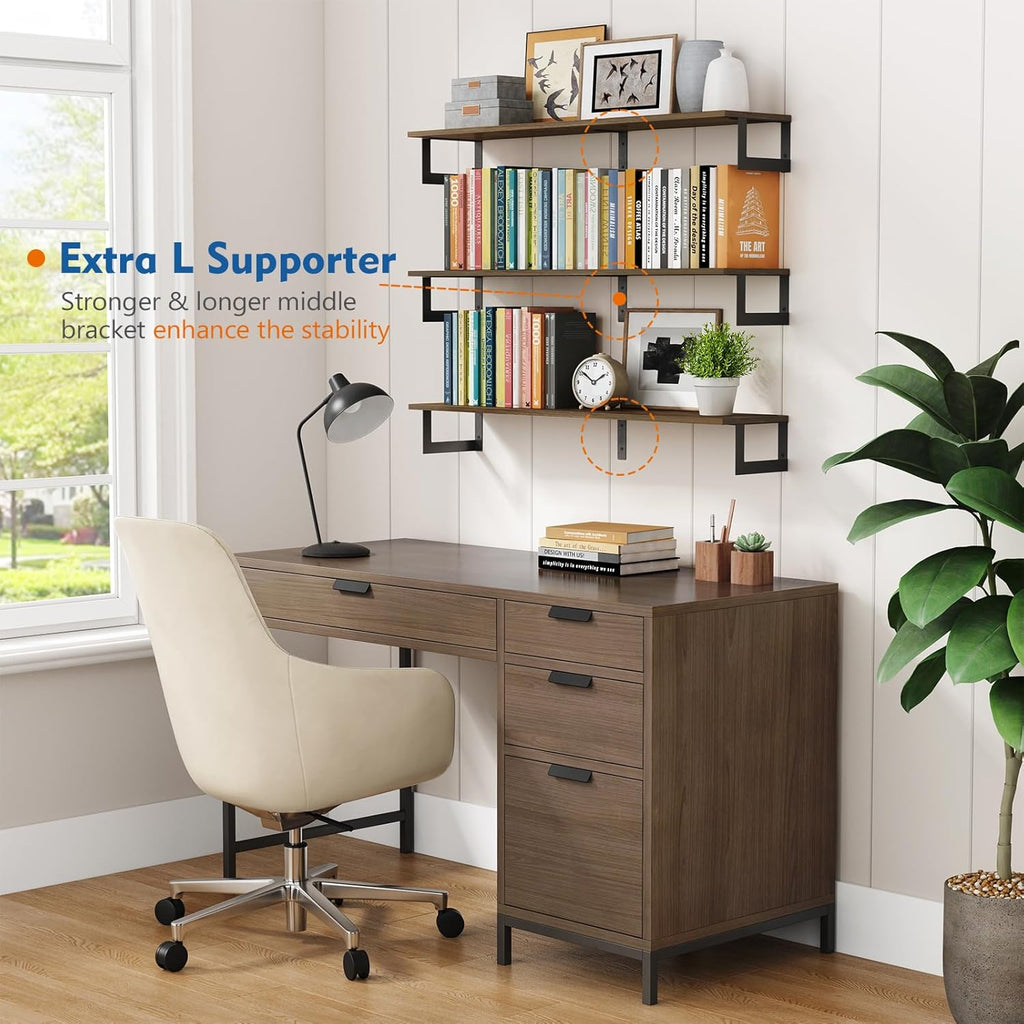 Floating Shelves for Wall 36 Inches Long 8 Inch Deep, Large Wall Book Shelves Fo